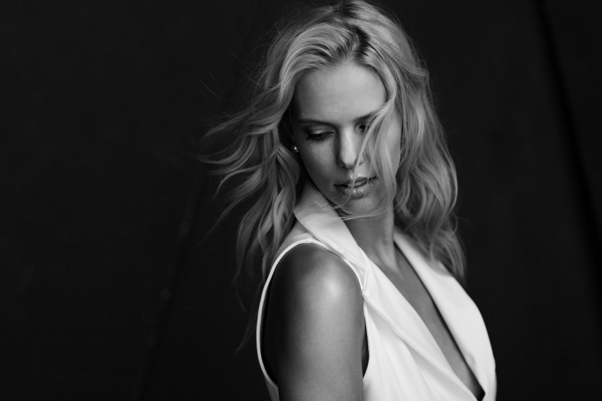 casting fotografie almere vrouw zwartwit