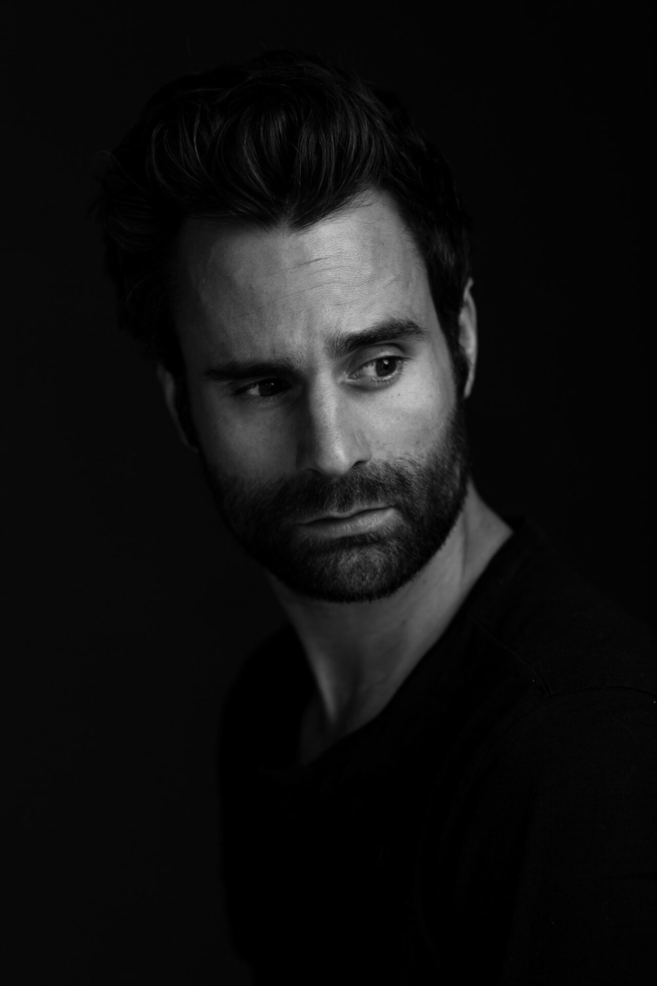 castingfoto donker portret man