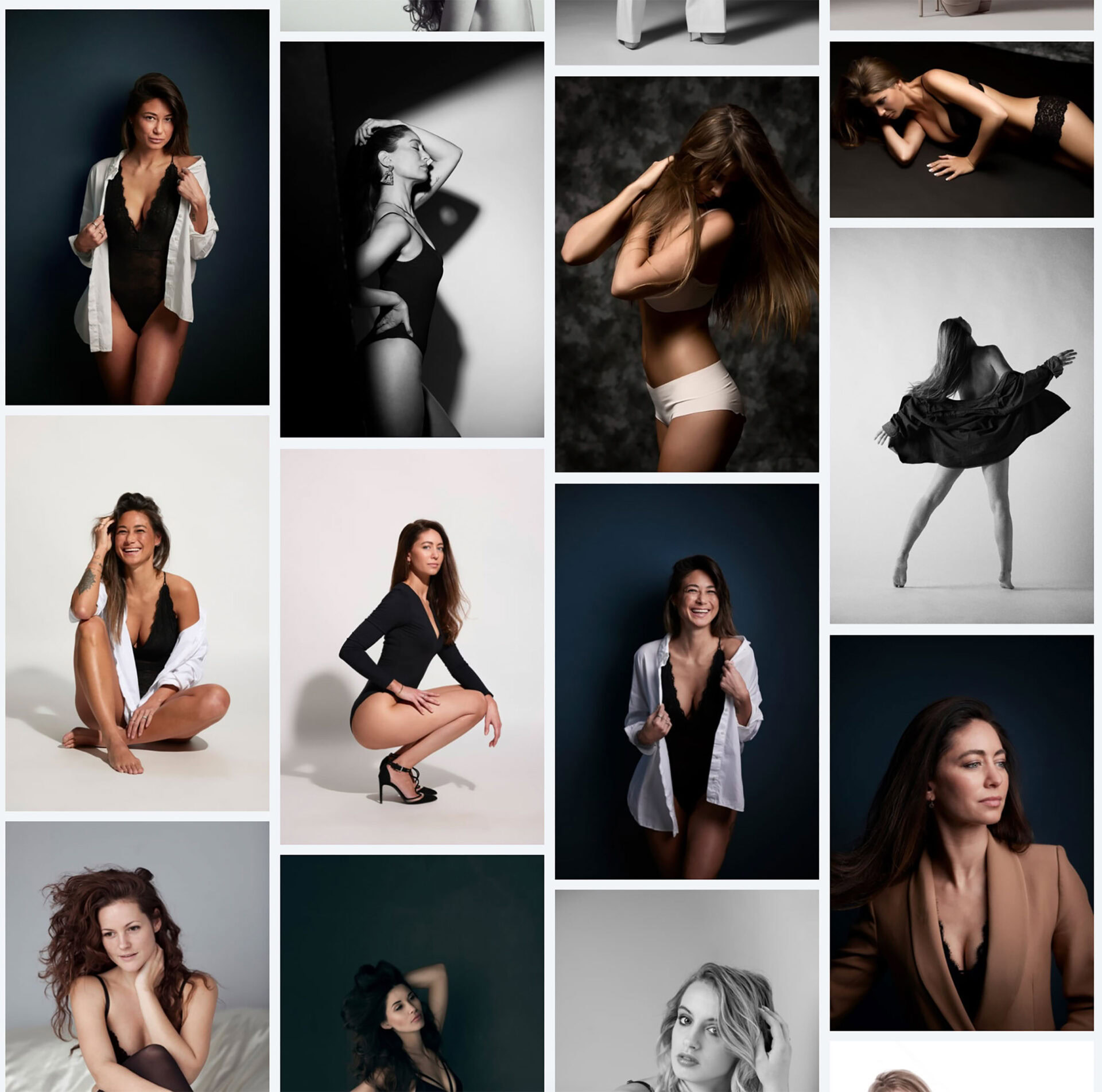 lingerie fotoshoot selectie