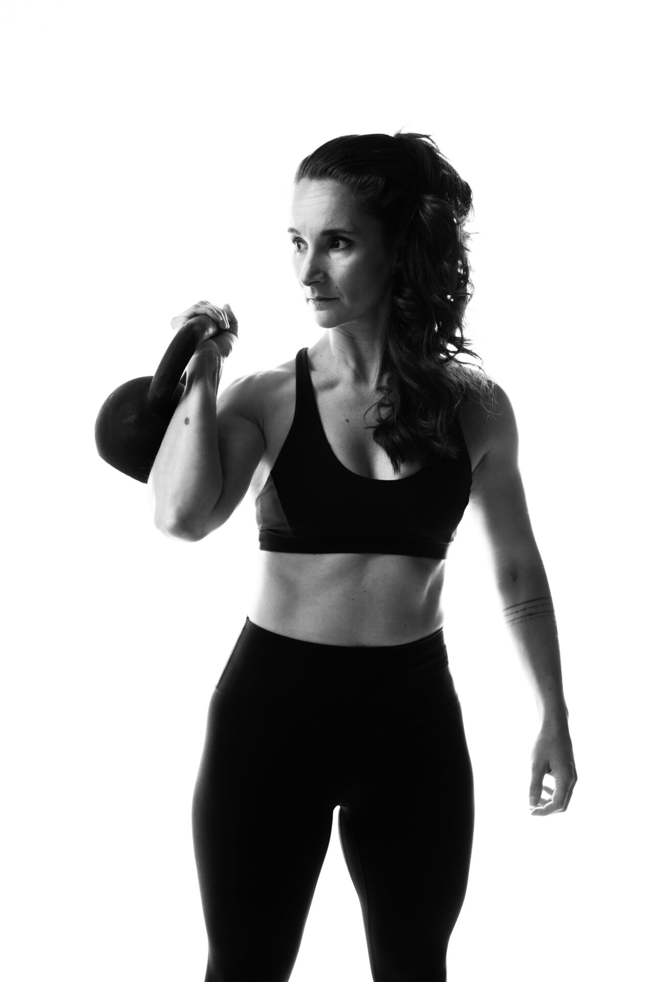 sportieve foto zwart wit