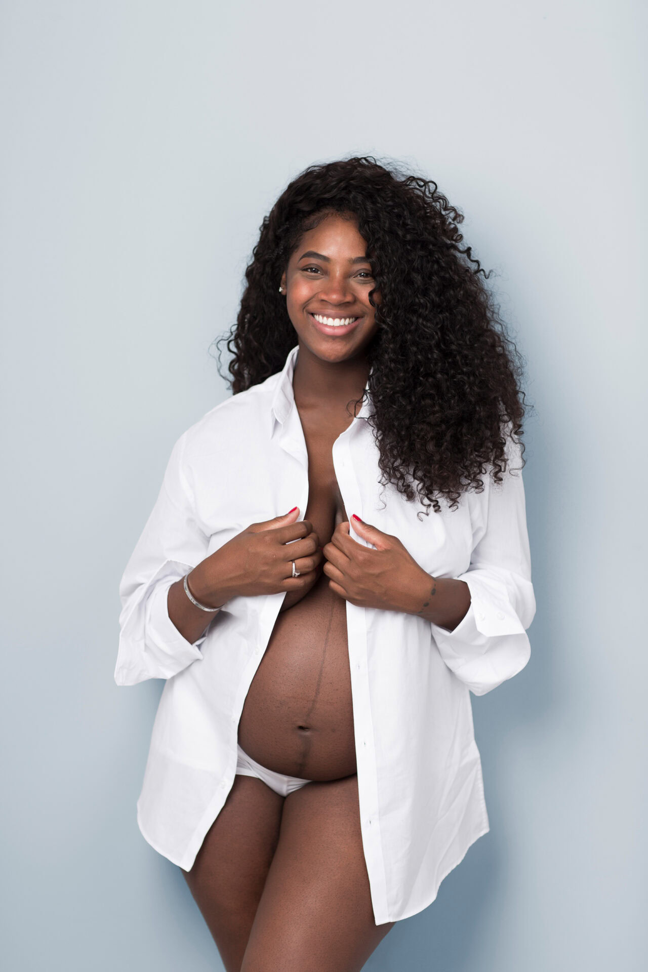 spontane fotoshoot studio zwangerschap