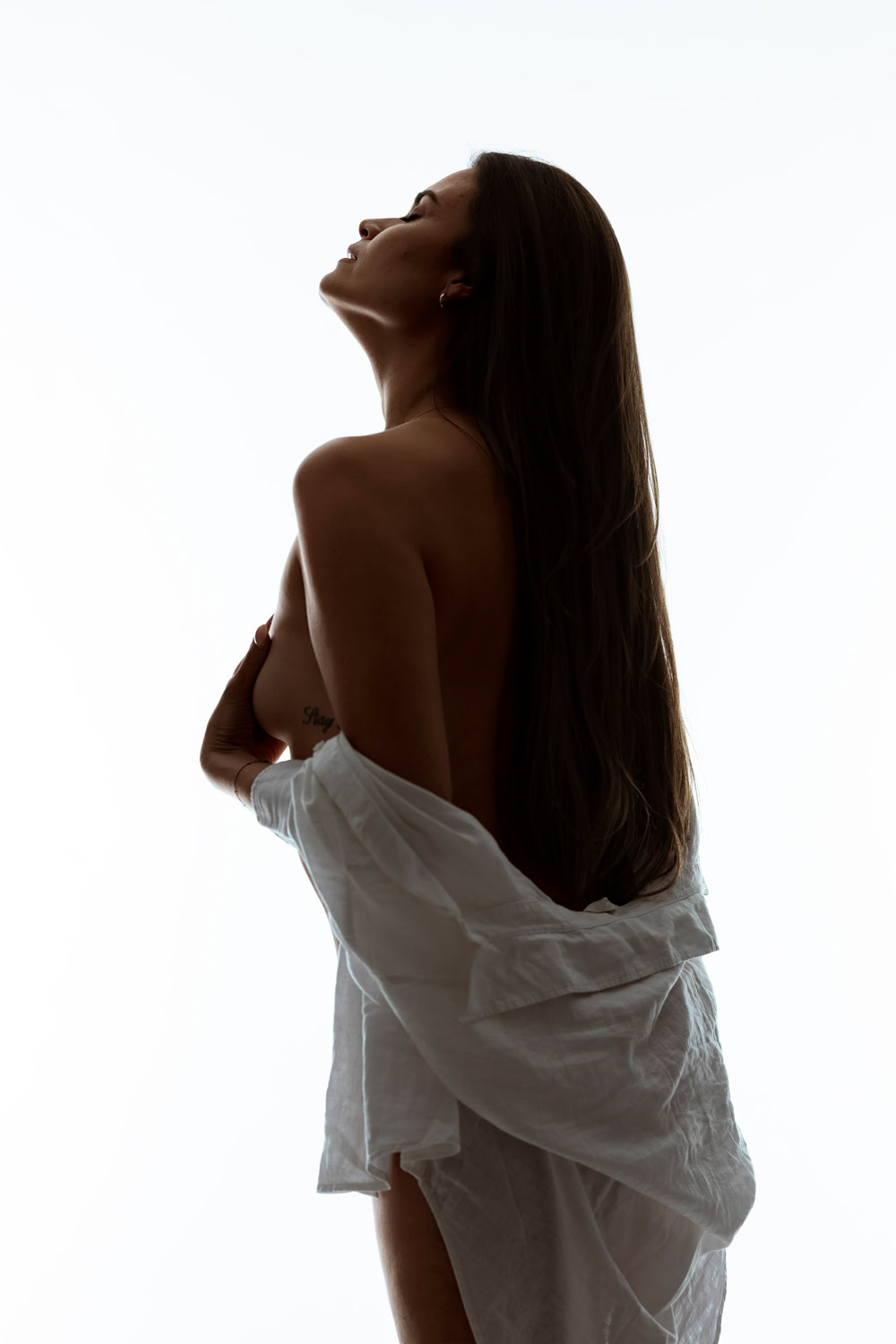 fotoshoot naakt blouse